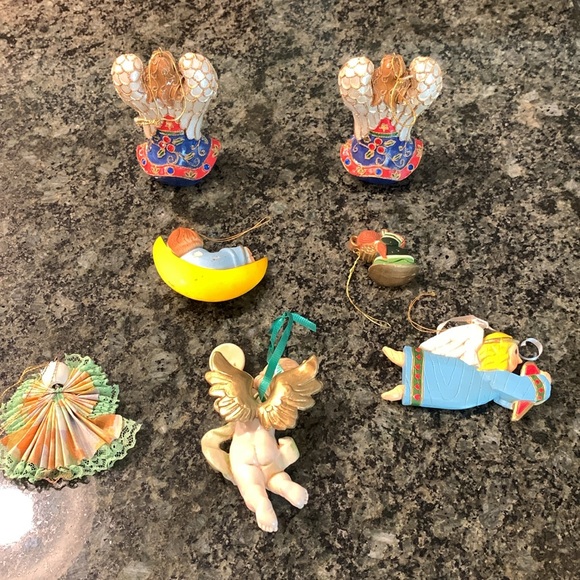 Collection of 8 Angel Christmas Holiday Ornaments - Picture 9 of 11